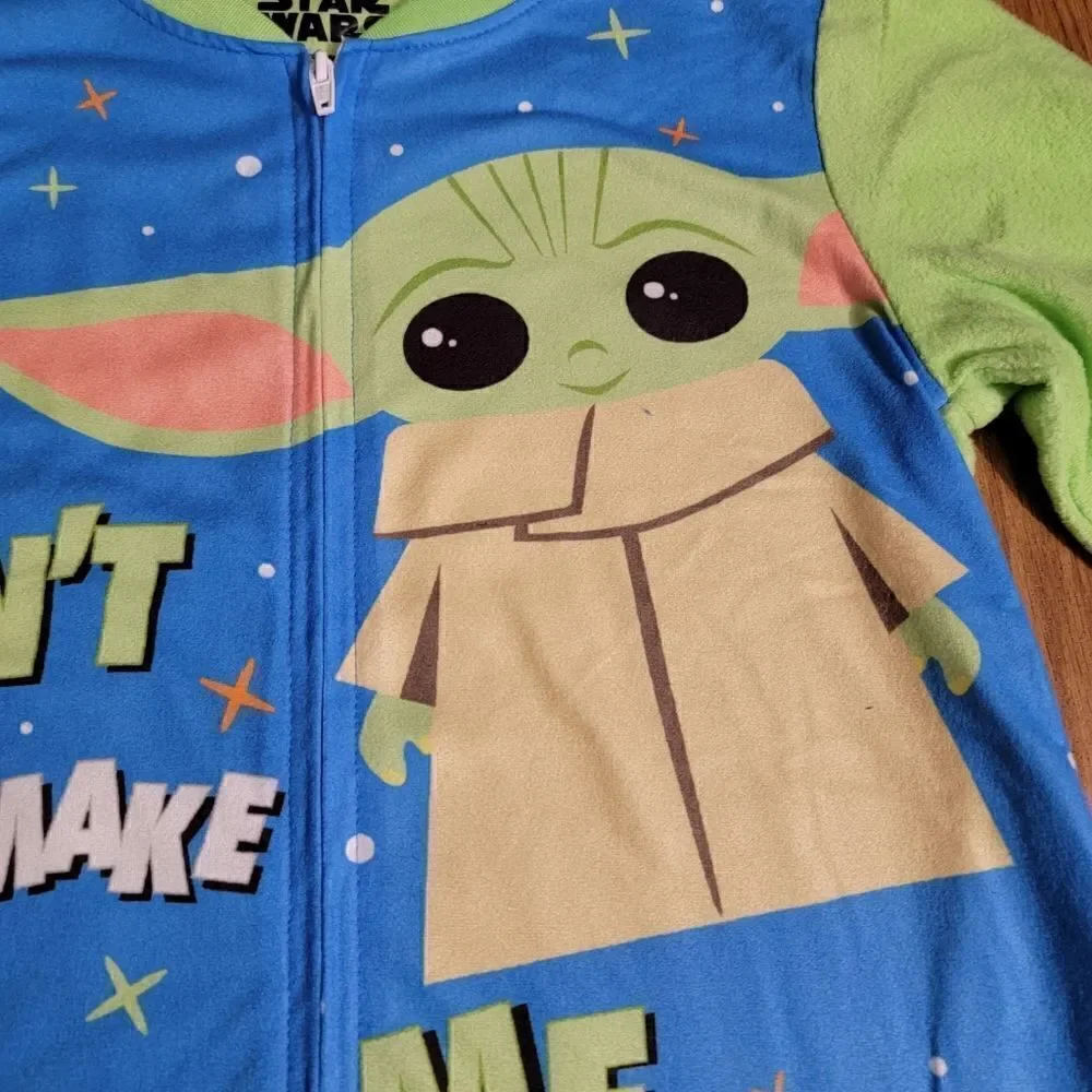 Star Wars The Mandalorian Grogu Baby Yoda Pajama Blanket Sleepee 1 Piece Size 6